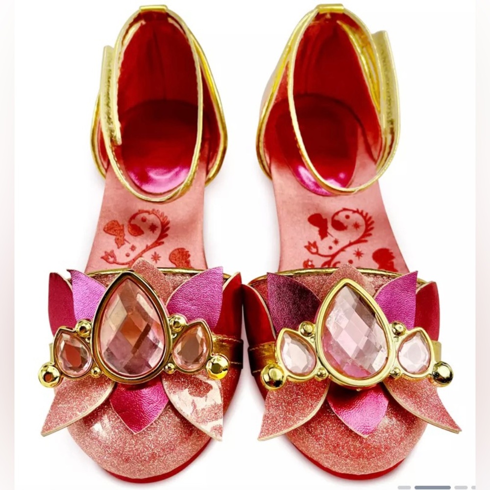 DISNEY-AURORA COSTUME SHOES FOR KIDS-SLEEPING BEAUTY SIZE 7/8